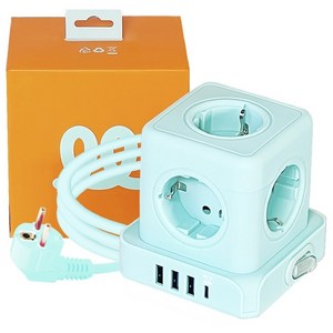 데코아르 멜로우 비비드 5구 멀티탭 4000W (USB-A x 3 USB-C)