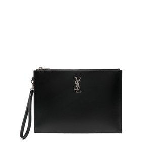 생로랑 로고 장식 클러치