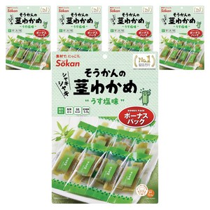 소칸 미역 줄기 약한 소금 맛 보너스팩, 105g, 5개