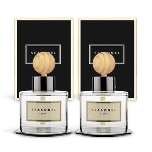 시즈넬 차량용 디퓨저 50ml 본품 + 우드볼 세트, 라일락, 2세트