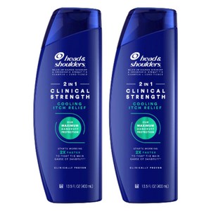 헤드앤숄더 2인1 클리니컬 스트렝스 쿨링 이치 릴리프 샴푸, 400ml, 2개