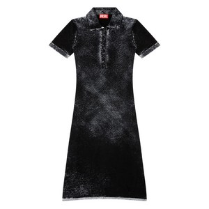 디젤 M-루렌스 자수 폴로 드레스, 블랙계열+화이트계열, Standard XS(KR 44)