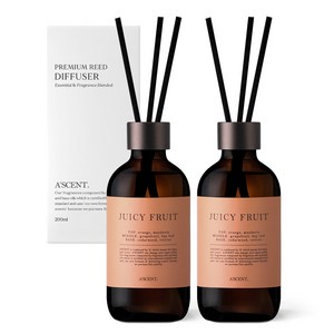 1+1 에이센트 네이처 디퓨저 실내방향제 200ml 2개 세트, 쥬시프룻
