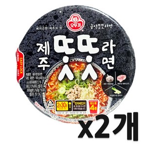 오뚜기 제주똣똣라면 용기 100g, 2개