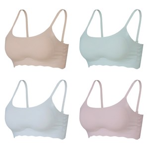 cikicoco 여성 심리스 스트랩 브라탑 4종세트 ( S~2XL)