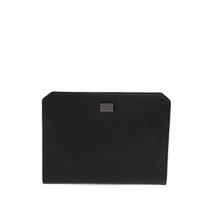 엠포리오아르마니 로고 장식 레더 클러치