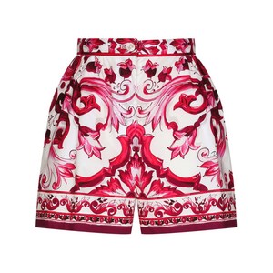 돌체앤가바나 마졸리카 프린트 포플린 쇼츠