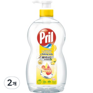 프릴 베이킹소다 주방세제 퓨어 레몬, 700ml, 2개
