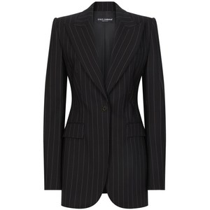 돌체앤가바나 스트라이프 긴소매 블레이저, 블랙계열, Italy 42(KR 55)