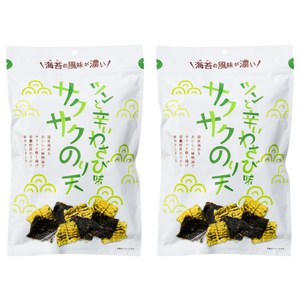 Maruka Food Expenses Rich Series 톡 쏘는 매운 와사비 바삭바삭한 김 튀김 스낵 대용량, 85g, 2개