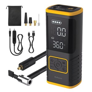 불스원 차량용 타이어 공기압 주입기 6000mAh, 검정, 1개