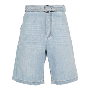 보테가 베네타 belted denim shorts