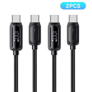Essager 디스플레이 E-Marker칩셋 PD 100W C타입 초고속충전 케이블