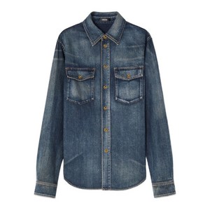 베르사체 더블 포켓 데님 셔츠, 블루계열, Italy 48(KR 39)