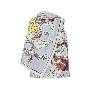 토리 버치 프린트 실크 케이프 탑, 바이올렛/보라계열+화이트계열, US 6(KR M/L)