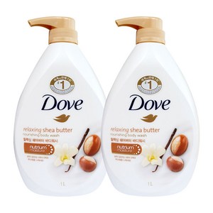 도브 릴랙싱 시어버터 바디워시, 1kg, 2개