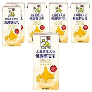 홋카이도 대두 무당 두유, 1L, 6개
