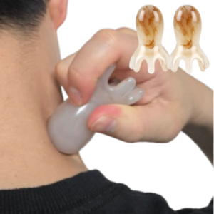 해피쇼핑 두피마사지 괄사 2pcs 승모근 두피 머리 마사지 지압, 크림이, 2개