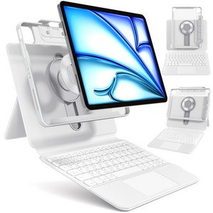 AITEWO 아이패드 키보드 케이스 매직 맥세이프 세로 가로 높이조절 펜슬수납 에어4/5/6/7/8세대 10.9/11인치 프로1/2/3/4세대 12.9/13 인치 A16/M4/M5
