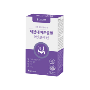 수암제약 아웃솔루션 차전자피 심이섬유 변비 쾌변 효소 세븐데이즈클린 14포, 42g, 8개