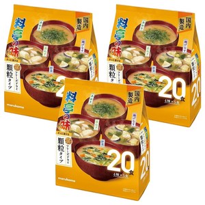 마루코메 대용량 동결건조된 과립 고급 음식점의 어쏘트 아오사 + 대파 + 튀긴 가지 + 채소 맛 20개입, 150g, 3개