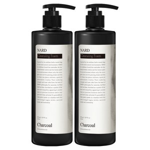 나드 부케가르니 차콜 모공 흡착 클렌징폼, 500ml, 2개
