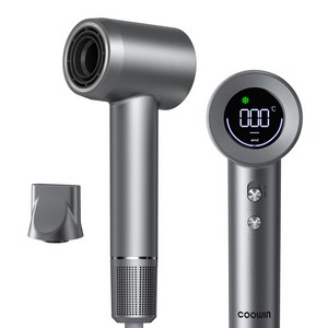 Coowin쿠윈 초고속 음이온 헤어드라이어 LED 디스플레이 BLDC 모터 드라이기 1600W