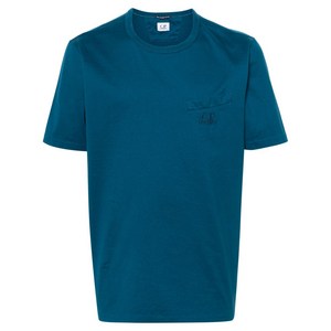 C.P.컴퍼니 로고 자수 티셔츠