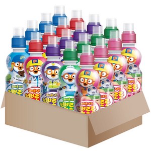 메리박스 뽀로로 어린이 음료 20개세트 (복숭아4+밀크4+딸기4+블루베리4+사과4), 235ml, 1박스