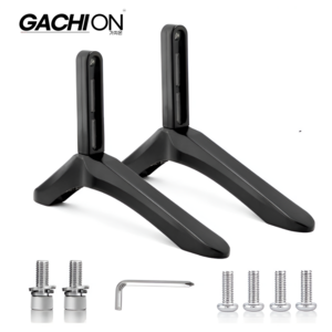 범용 블랙 TV 텔레비전 짧은 스탠드 티비장 탁상형 테이블 거치대 마운트 브래킷 삼성 비즈오 소니 LG LCD TV 호환 가치온