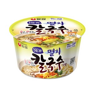 농심 멸치칼국수 사발 75g, 16개