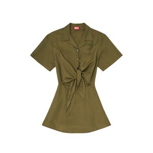 디젤 스톨 타이 프런트 미니 드레스, 그린계열, Italy 40(KR 55)