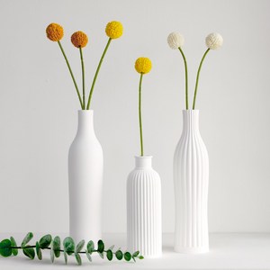 골든볼 폼폼 조화 3color, White, 1개