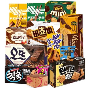 초코과자 빼빼로 파이 11종 (+1) 간식 과자세트