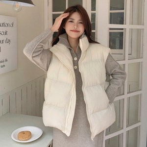 스톰핑 오버핏 여성패딩조끼 빅사이즈 베스트