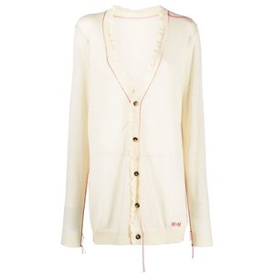 메종 마르지엘라 메종 마르지엘라 콘트라스트 스티치 로고 자수 가디건