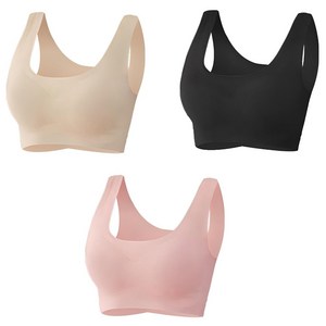 어워크 심리스 노와이어 스포츠 브라 3P 브래지어
