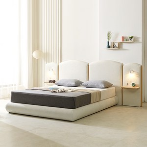 알파침대 론다 패브릭 호텔식 평상형 침대프레임 SS/Q/K/LK, 연그레이