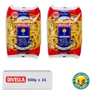 디벨라 펜네 지티 리가떼 500g X 24개 / 팬내 Divella Penne ziti igate 27