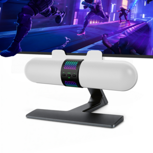 BESTISAN 2채널 멀티미디어 RGB 레인보우 LED 게이밍 블루투스 사운드바 스피커