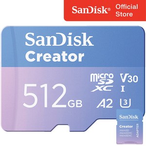 샌디스크 크리에이터 마이크로 SD카드 액션캠 블랙박스 카메라 메모리