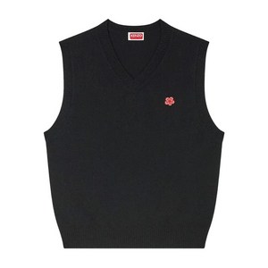 겐조 플라워 자수 민소매 울 베스트