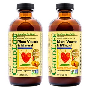 ChildLife 멀티비타민 & 미네랄, 237ml, 2개
