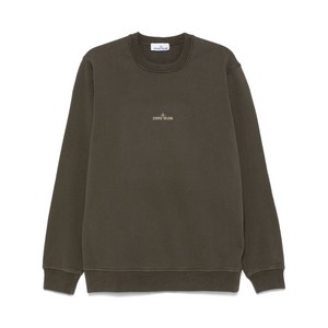 스톤 아일랜드 로고 프린트 스웨트셔츠, 그린계열, Standard S(KR 90)