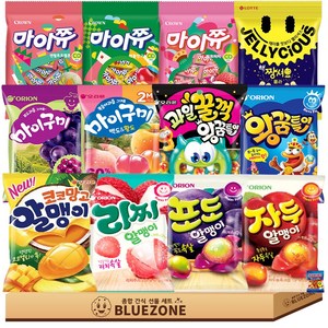 젤리 혼합 A세트 마이구미포도 마이구미백도황도 자두알맹이 포도알맹이 리찌알맹이 코코망고알맹이 왕꿈틀이 과일꿀꺽왕꿈틀이 핵짱셔요콜라 마이쮸 애플망고 핑크리치 캔털루프멜론 하스