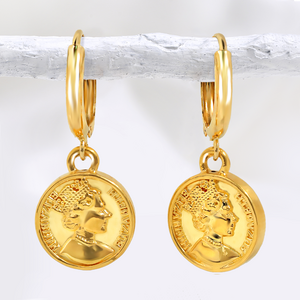 주리에떼 24K 순금 여성 데일리 엘리자베스 밀리언 금 귀걸이 기념일 선물(14K/18K 원터치링)