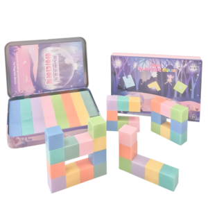 벨베이비 미니 자석블럭 휴대용 틴케이스, 2cm 미니 자석블..., 한글나라(파스텔), 1개