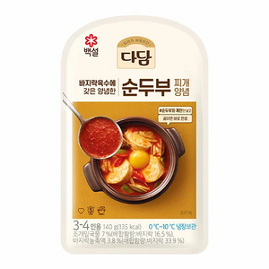 CJ 다담 바지락 순두부 찌개양념, 140g, 16개