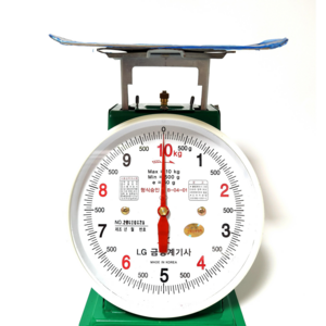 금성계기사 지시저울10kg 접시저울 시장저울 아날로그저울 계량저울 앉은뱅이저울 계량저울 스테인리스 접시