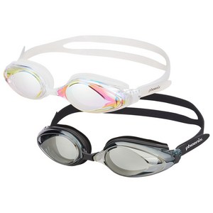 피닉스 미러 수경 PN 405M SET, 블랙+클리어, 2개